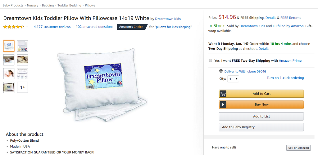 Dreamtown Kids Pillow