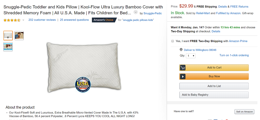 Snuggle-Pedic Pillow