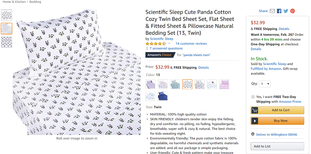 Scientific Sleep Twin Bed Sheet Sets