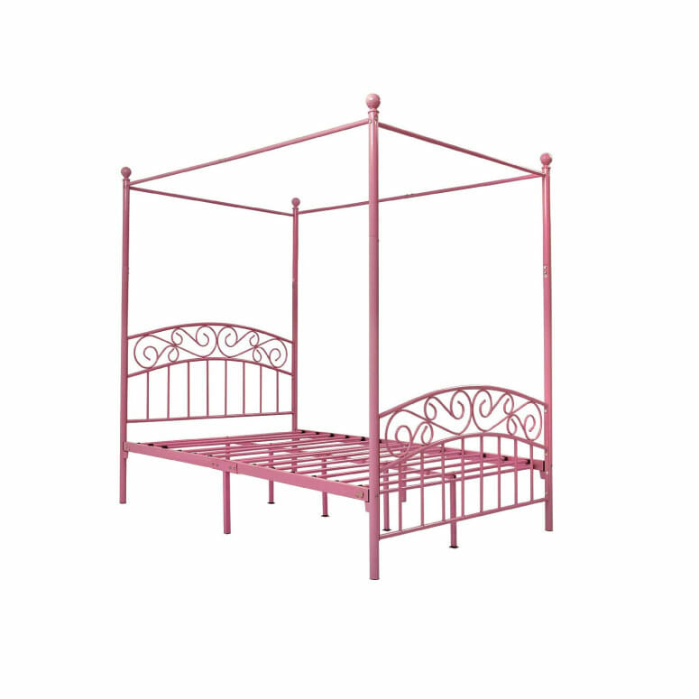 DUMEE Full Size Metal Canopy Bed Frame